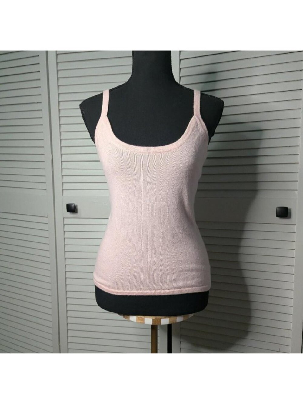 Vintage Cache Cashmere and Wool Baby pink tank top